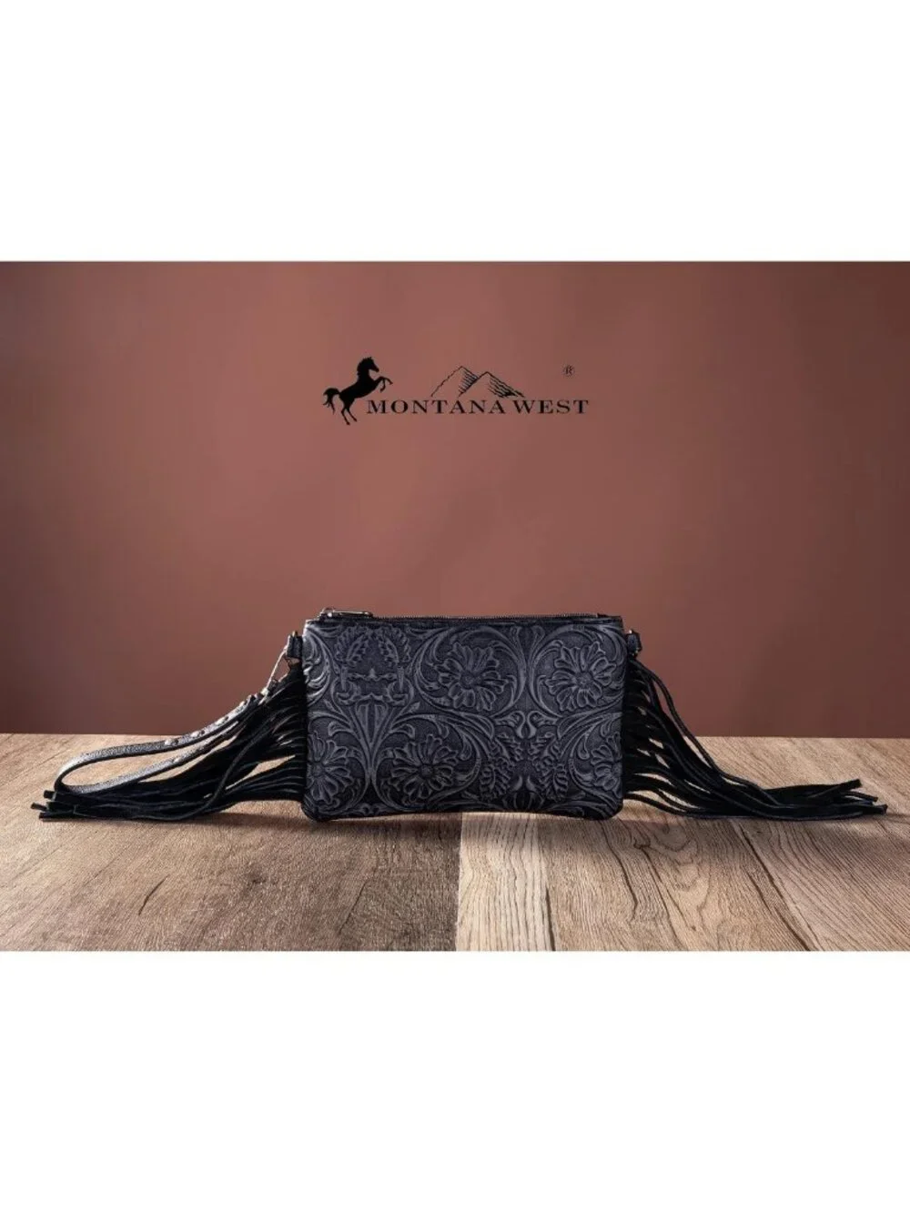 Stylish Western Crossbody Bag & Wristlet Clutch for Women - Versatile Handbag